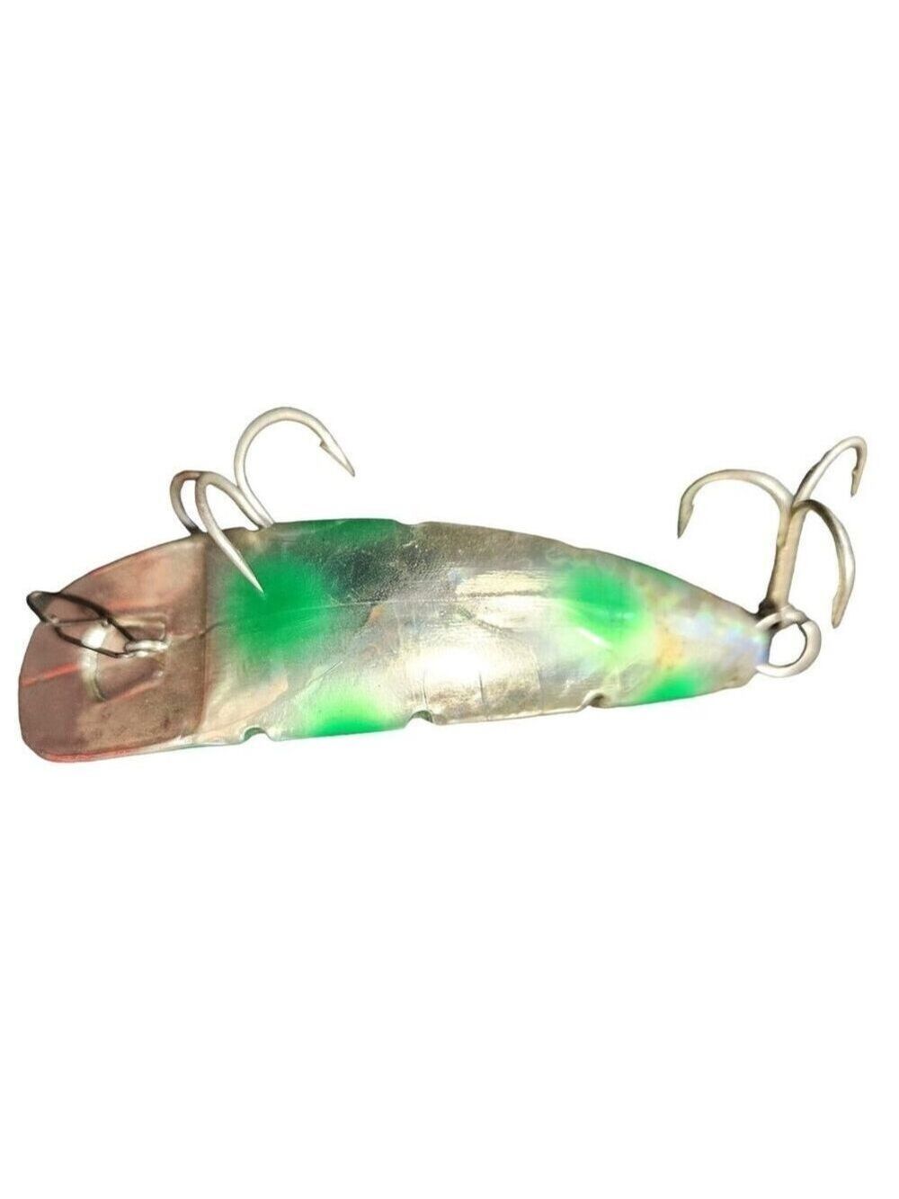 Foxee Fish Super Wobbler in green & silver 4.5 in. long